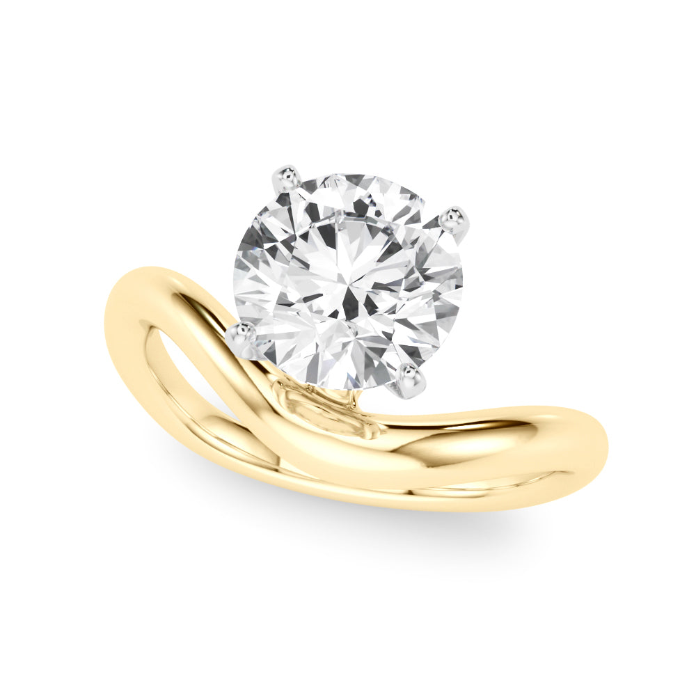 Chevron Curved Gold Band