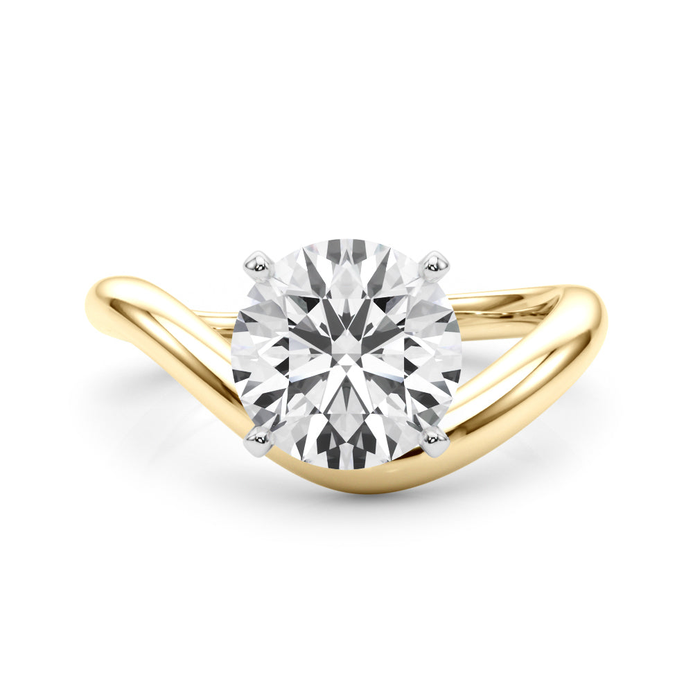 Chevron Curved Gold Band