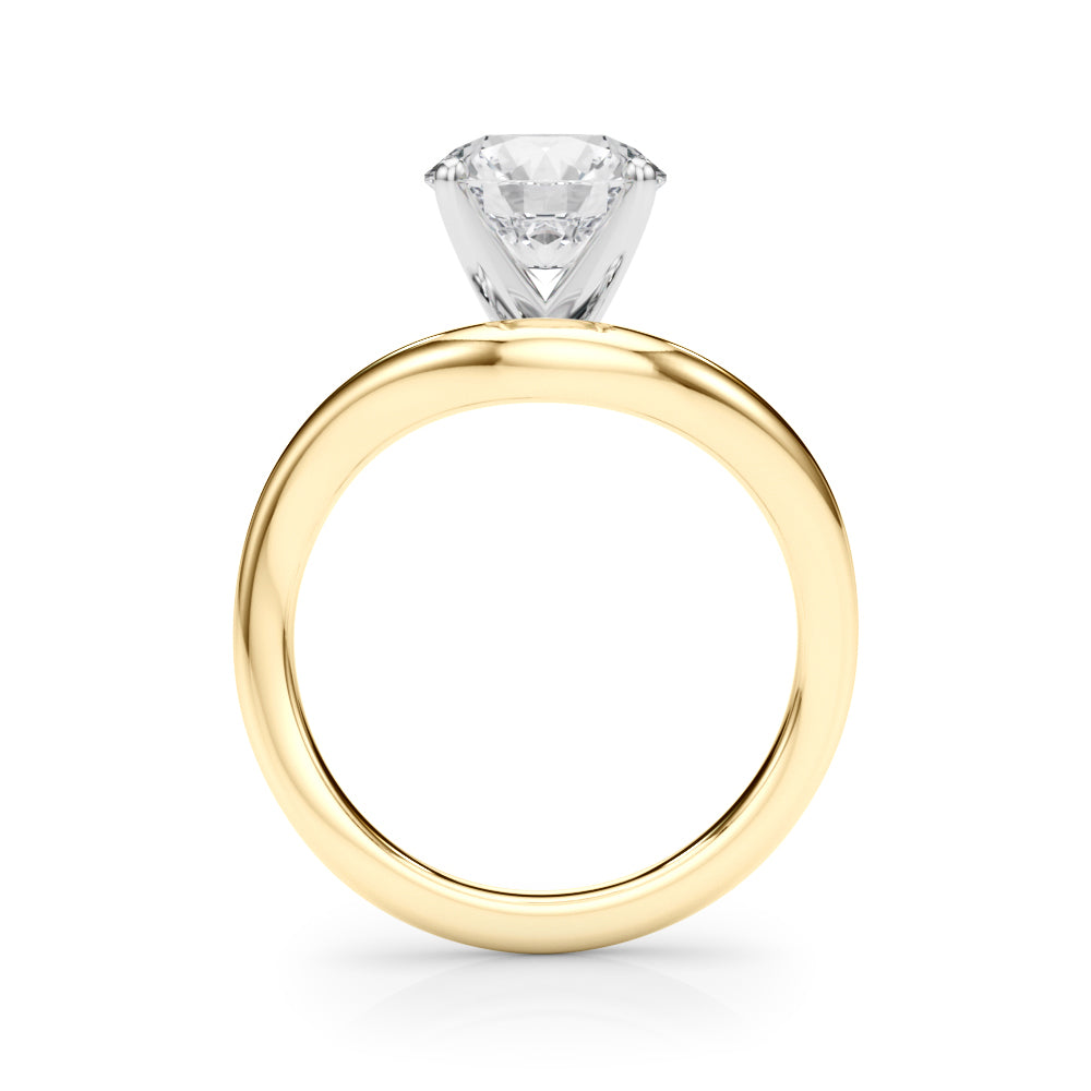 Chevron Curved Gold Band