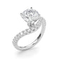 Curved Diamond Engagment Ring