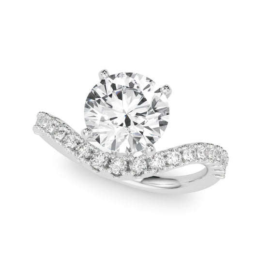 Curved Diamond Engagment Ring