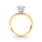 Curved Diamond Engagment Ring