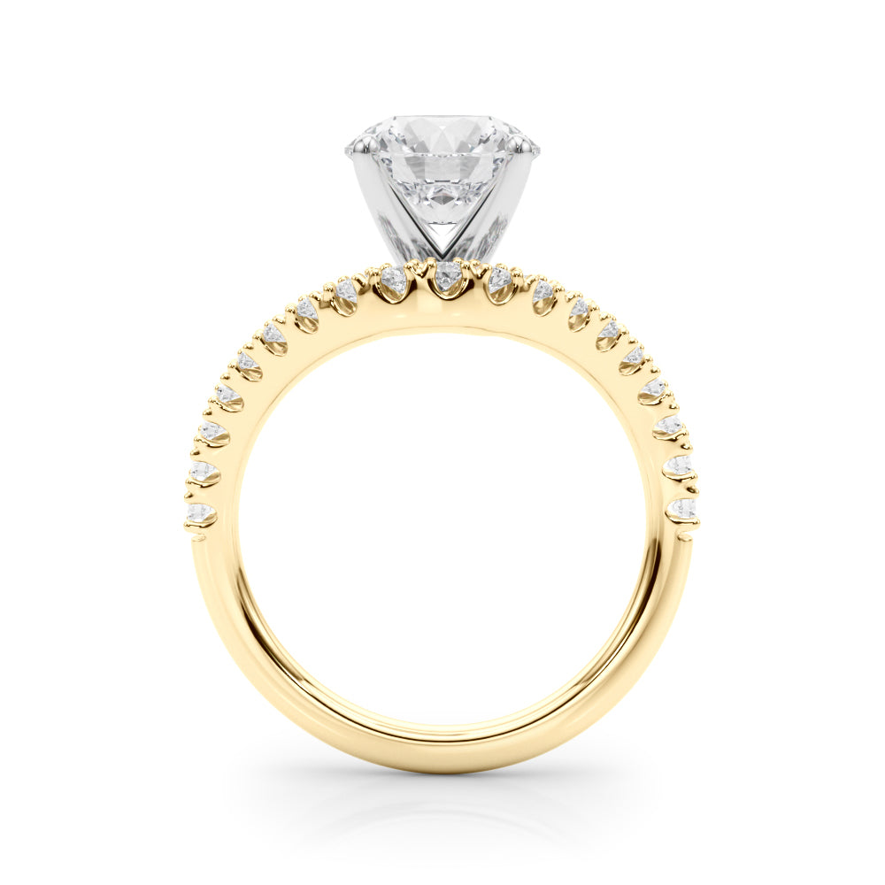 Curved Diamond Engagment Ring