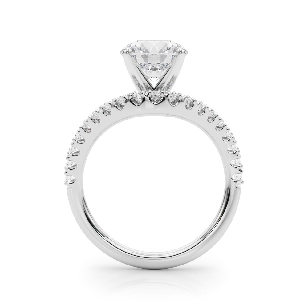Curved Diamond Engagment Ring