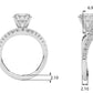 Curved Diamond Engagment Ring