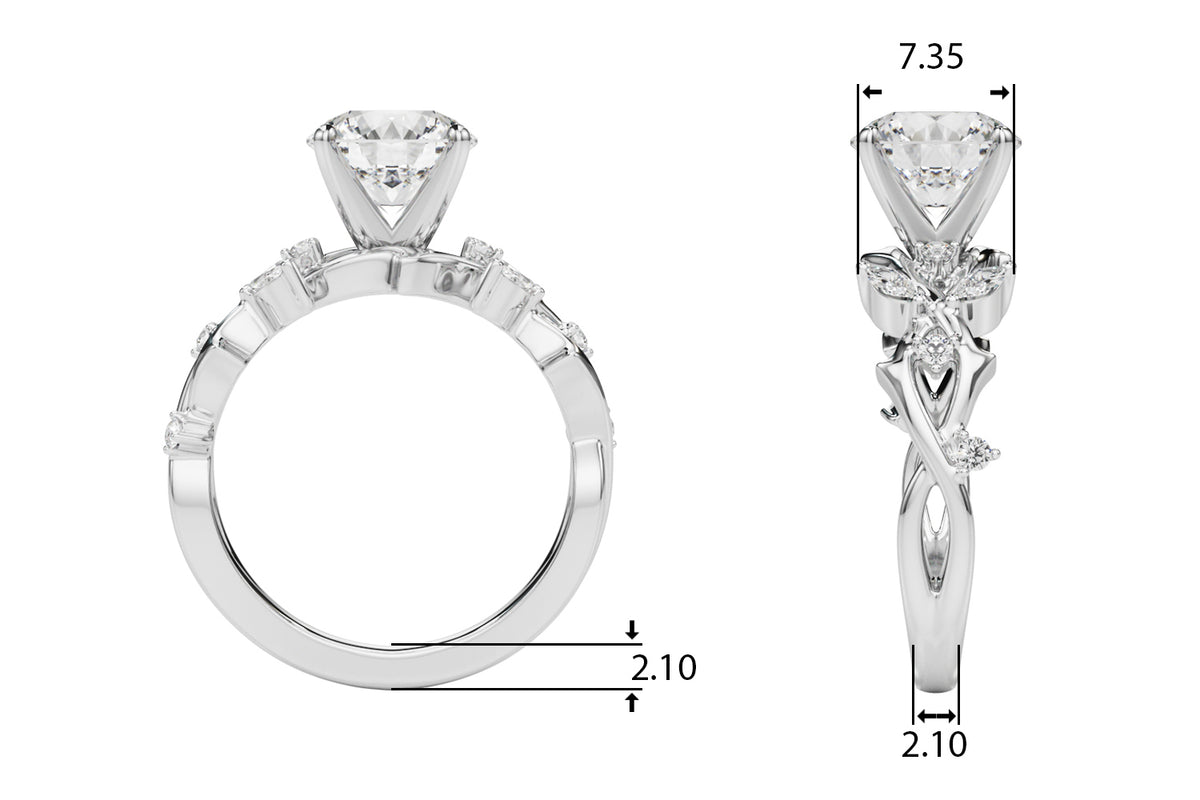 Split Shank With Marquise