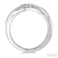 1/10 Ctw Open Center Claw Round Cut Diamond Bold Fashion Band in Sterling Silver