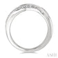 1/10 Ctw Open Center Claw Round Cut Diamond Bold Fashion Band in Sterling Silver