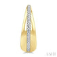 1/10 Ctw Bold Round Cut Diamond Panel Fashion Hoop Earrings in Yellow Gold Vermeil