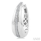 1/10 Ctw Bold Wide Round Cut Diamond Hoop Earrings in Sterling Silver