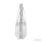 1/10 Ctw Bold Wide Round Cut Diamond Hoop Earrings in Sterling Silver