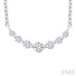 1/8 Ctw Petite Smile Graduated Round Cut Diamond Necklace in Sterling Silver