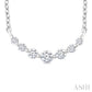 1/8 Ctw Petite Smile Graduated Round Cut Diamond Necklace in Sterling Silver