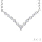 1/8 Ctw Petite Chevron Round Cut Diamond Pendant With Chain in Sterling Silver