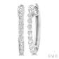 1/6 Ctw Petite Shared Prong Round Cut Diamond Hoop Earrings in Sterling Silver