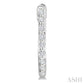 1/6 Ctw Petite Shared Prong Round Cut Diamond Hoop Earrings in Sterling Silver