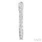 1/6 Ctw Petite Shared Prong Round Cut Diamond Hoop Earrings in Sterling Silver