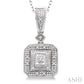 1/20 Ctw Round Cut Diamond Vintage Pendant in Sterling Silver With Chain