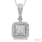 1/20 Ctw Round Cut Diamond Vintage Pendant in Sterling Silver With Chain