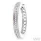 1/4 Ctw Round Cut Diamond Hoop Earrings in Sterling Silver