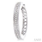 1/4 Ctw Round Cut Diamond Hoop Earrings in Sterling Silver