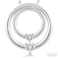 1/20 Ctw Round Cut Diamond Circle Pendant in Sterling Silver with Chain