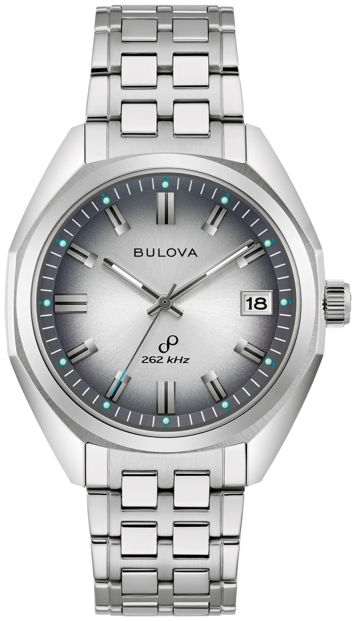 Bulova Gray Dial Stainless Steel Bracelet Jet Star 96B472