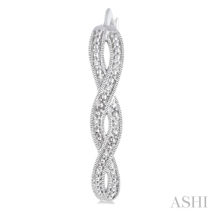 1/10 Ctw Round Cut Diamond Infinity Earrings in Sterling Silver