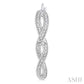 1/10 Ctw Round Cut Diamond Infinity Earrings in Sterling Silver