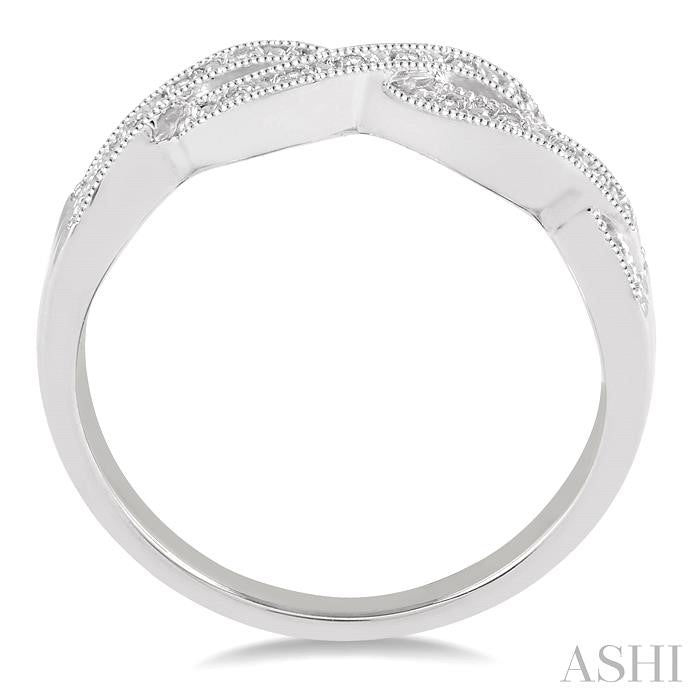 1/20 Ctw Round Cut Diamond Infinity Ring in Sterling Silver