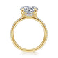 Gabriel & Co. Lorenzo - 14K Yellow Gold Round Diamond Engagement Ring 2.50Ct Ctr Semi 9X7.2 .23CTW