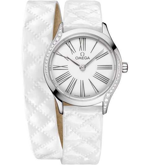 Omega de Ville Mini Trésor 26 mm — Steel on Leather Strap (428.17.26.60.04.008)
