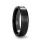 ONYX Black Carbon Fiber Inlaid Black Ceramic Wedding Band - 4mm - 12mm - 6mm
