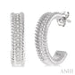 1/6 Ctw Round Cut Diamond Fashion Earrings in Sterling Silver