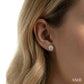 1/20 Ctw Dog Paw Round Cut Diamond Fashion Stud Earrings in Sterling Silver