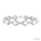 6 MM Cultured Pearl and 1/6 Ctw Round Cut Diamond Bracelet in Sterling Silver