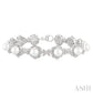 6 MM Cultured Pearl and 1/6 Ctw Round Cut Diamond Bracelet in Sterling Silver