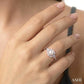 6.5X6.5 MM Cultured Pearl and 1/20 Ctw Round Cut Diamond Ring in Sterling Silver