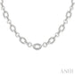 1/4 Ctw Round Cut Diamond Bold Oval Shape Rope Link Necklace in Sterling Silver