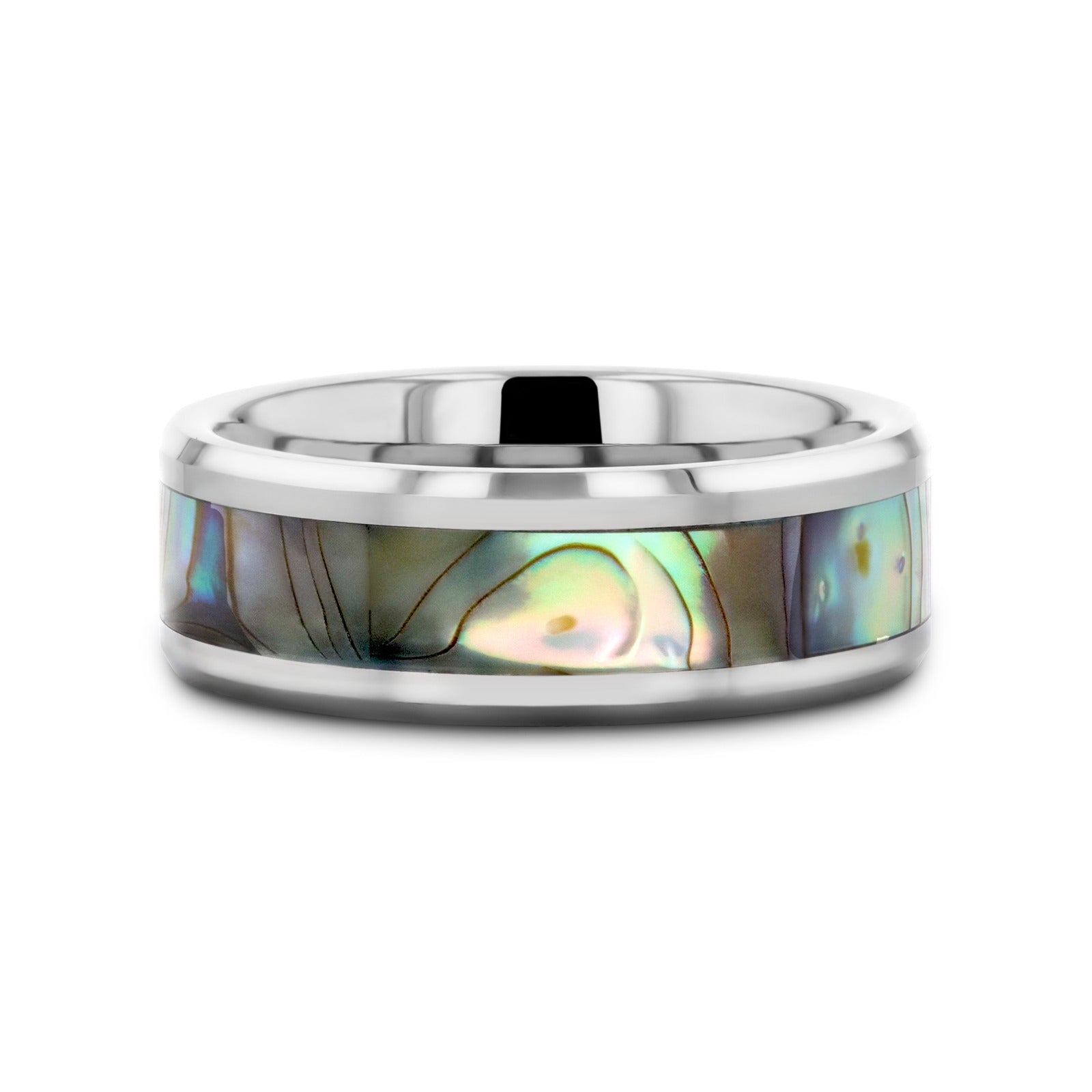 MAUI Tungsten Wedding Band with Mother of Pearl Inlay - 4mm - 10mm - 6mm