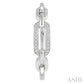 1/10 Ctw Round Cut Diamond Paperclip Hoop Earrings in Sterling Silver