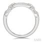 1/10 Ctw Round Cut Diamond Paperclip Ring in Sterling Silver