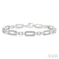 1/6 Ctw Round Cut Diamond Paperclip Bracelet in Sterling Silver