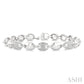 1/10 Ctw Mariner Link Round Cut Diamond Bracelet in Sterling Silver