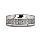 ULTIMUS Tungsten Carbide Ring with Beveled White Carbon Fiber Inlay - 4mm - 12mm - 8mm
