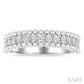 1/10 Ctw Round Cut Bead Bijoux Diamond Bold Bead Design Fashion Band in Sterling Silver