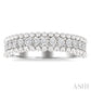 1/10 Ctw Round Cut Bead Bijoux Diamond Bold Bead Design Fashion Band in Sterling Silver