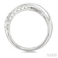 1/10 Ctw Split Criss Cross Round Cut Diamond Fashion Ring in Sterling Silver