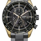 Citizen ATTESA LIGHT in BLACK Black Dial Super Titanium with DLC Coating Bracelet AT8384-58E AT838458E
