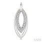 1/10 Ctw Marquise Shape Inner Link Round Cut Diamond Earrings in Sterling Silver